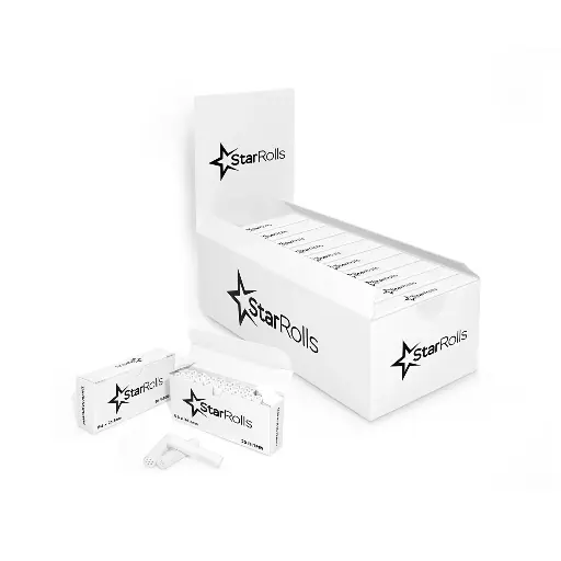 [STAR-28] Custom Pre-Rolled Activated Charcoal Filters in Flip-Top Box Retail Packaging